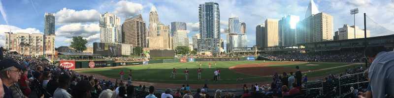 Charlotte skyline from Truist Field